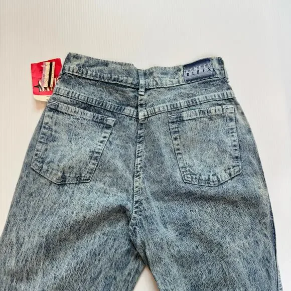 VTG 80s NWT High Rise Acid Wash Jeans Women's 8 Petite Americana USA Deadstock - Picture 13 of 15